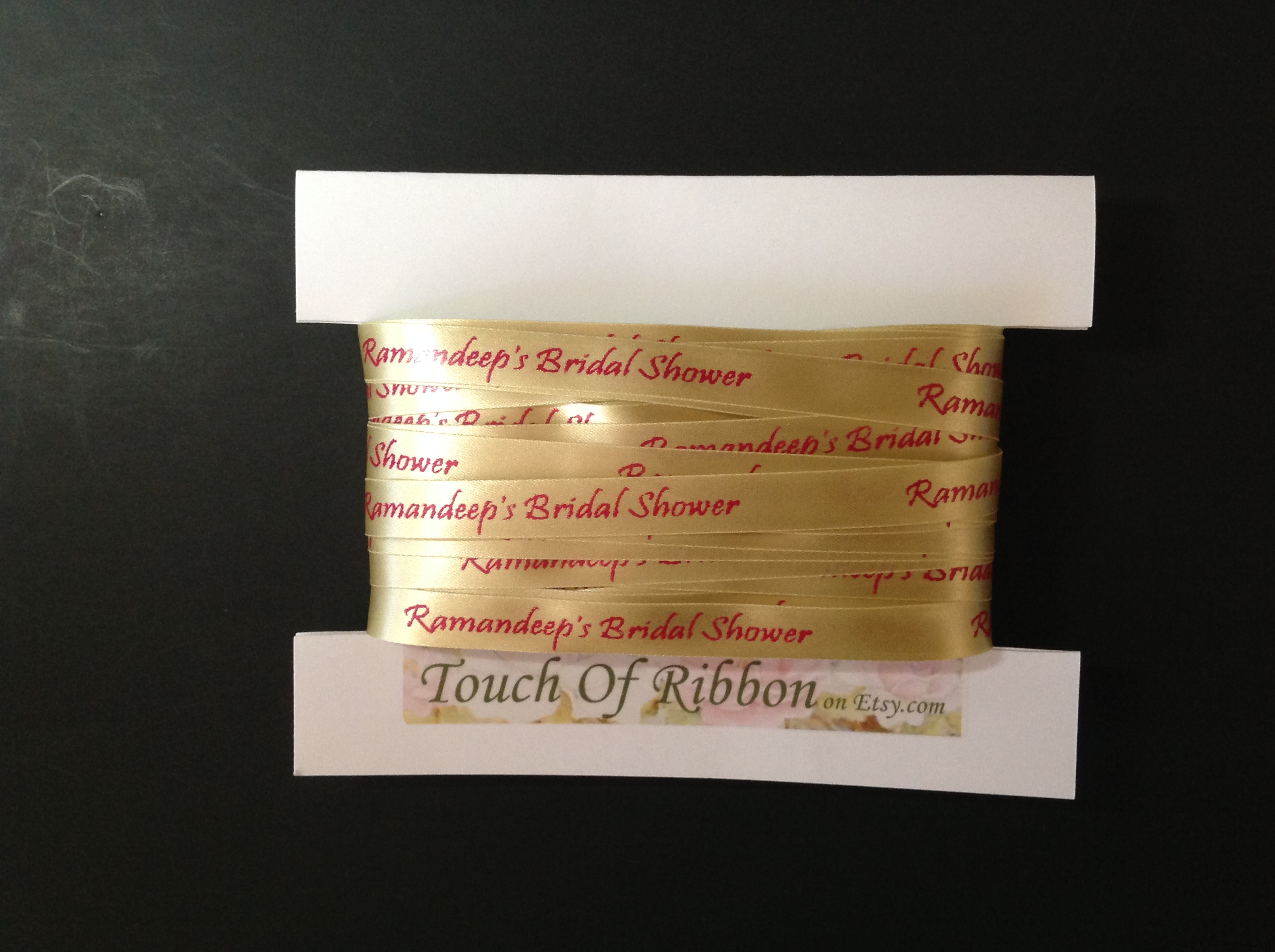 3/8 Custom Printed Ribbon - A Touch Of Ribbon