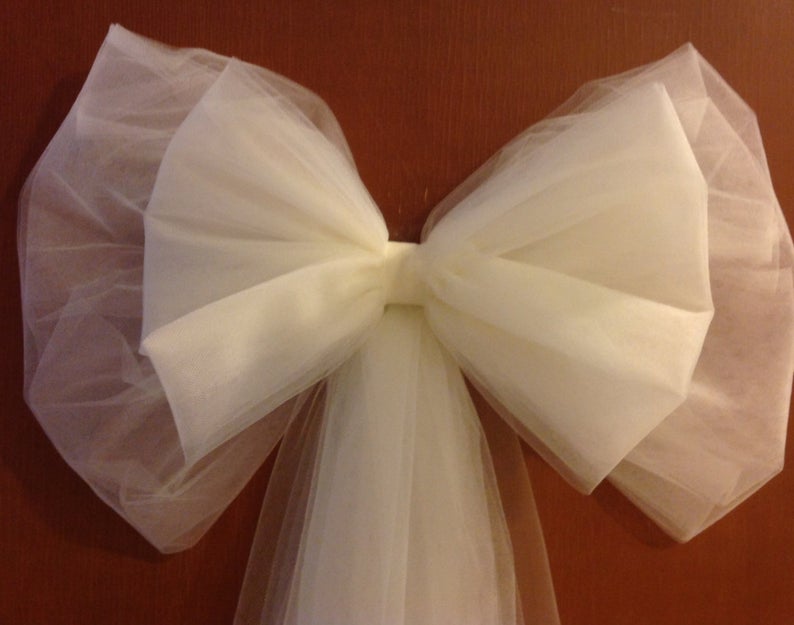Double Layer Tulle Pew Bow