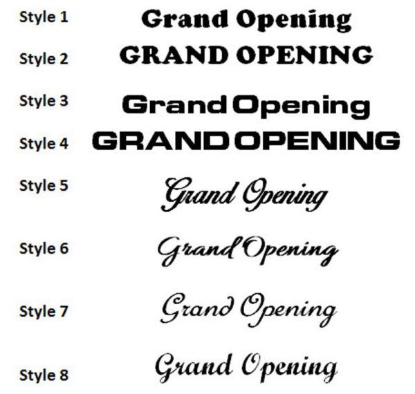 grand opening fonts